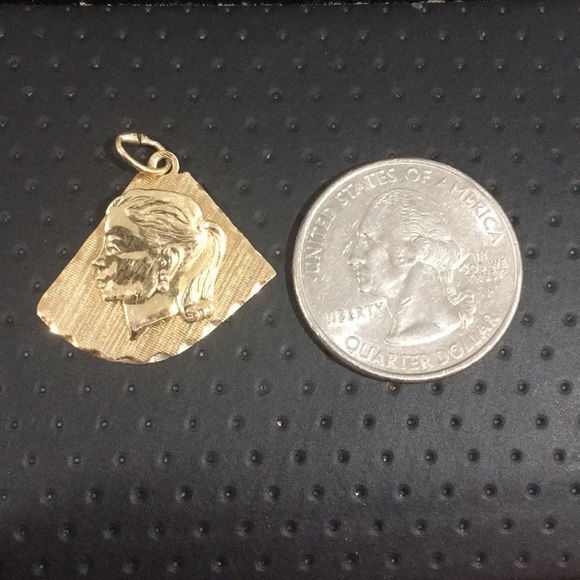 14k Yellow Gold Girl Charm - Picture 6 of 6